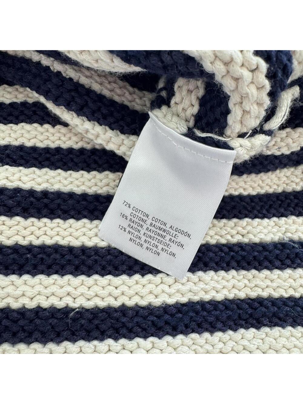 Anthropologie Coastal Striped Split Hem Sweater Tank, Size Small - Picture 3 of 4